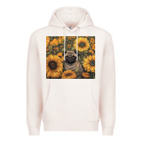 Pale Pink pug Premium Hoodie - Unal Design
