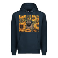 Navy pug Premium Hoodie - Unal Design