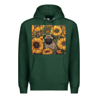 Sports Green pug Premium Hoodie - Unal Design