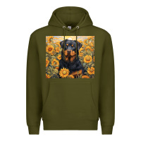 Army Green rotweiler Premium Hoodie - Unal Design