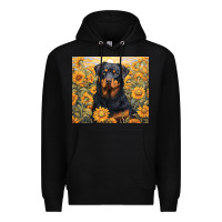 Black rotweiler Premium Hoodie - Unal Design