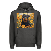Charcoal Heather rotweiler Premium Hoodie - Unal Design
