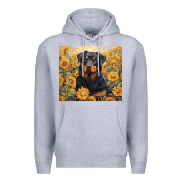 Heather Grey rotweiler Premium Hoodie - Unal Design