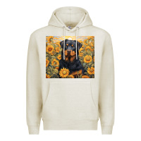Oatmeal Heather rotweiler Premium Hoodie - Unal Design