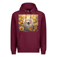 Burgundy samoyed Premium Hoodie - Unal Design
