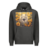 Charcoal Heather samoyed Premium Hoodie - Unal Design
