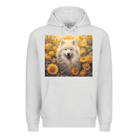 Dove Grey samoyed Premium Hoodie - Unal Design