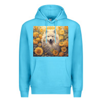 Ocean Blue samoyed Premium Hoodie - Unal Design