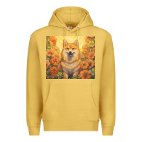 Antique Gold shiba inu Premium Hoodie - Unal Design