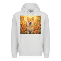 Dove Grey shiba inu Premium Hoodie - Unal Design