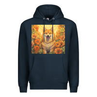 Navy shiba inu Premium Hoodie - Unal Design