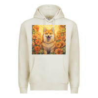 Oatmeal Heather shiba inu Premium Hoodie - Unal Design