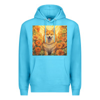 Ocean Blue shiba inu Premium Hoodie - Unal Design