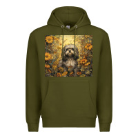 Army Green shih tzu Premium Hoodie - Unal Design