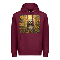 Burgundy shih tzu Premium Hoodie - Unal Design