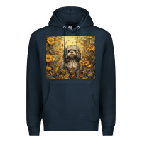 Navy shih tzu Premium Hoodie - Unal Design
