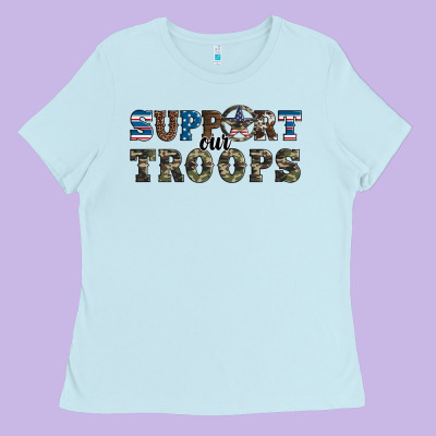 Armed Forces Day Support Our Troops Ladies Tee Designed By Artiststas