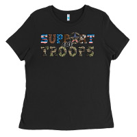 Black armed forces day support our troops Ladies Tee - Artiststas