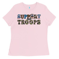 Bubblegum Pink armed forces day support our troops Ladies Tee - Artiststas
