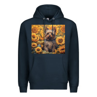 Navy yorkshire terrier Premium Hoodie - Unal Design