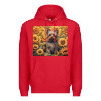 Red yorkshire terrier Premium Hoodie - Unal Design