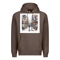 Coffee Japan Street Premium Hoodie - Unal Design
