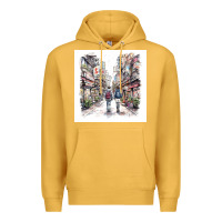 Mustard Japan Street Premium Hoodie - Unal Design