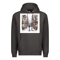 Smoke Japan Street Premium Hoodie - Unal Design