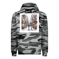 Slate Camo Japan Street Premium Hoodie - Unal Design