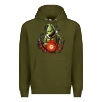 Army Green Grinch Premium Hoodie - Unal Design