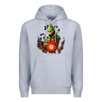 Heather Grey Grinch Premium Hoodie - Unal Design