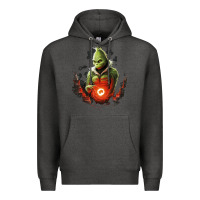 Charcoal Heather Grinch Premium Hoodie - Unal Design