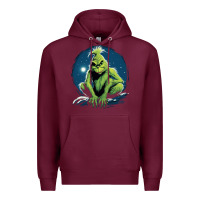 Burgundy Grinch Premium Hoodie - Unal Design