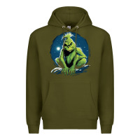 Army Green Grinch Premium Hoodie - Unal Design