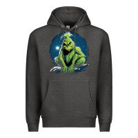 Charcoal Heather Grinch Premium Hoodie - Unal Design