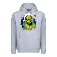Heather Grey Grinch Premium Hoodie - Unal Design