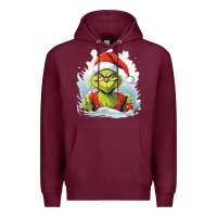 Burgundy Grinch Premium Hoodie - Unal Design