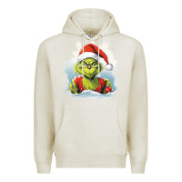 Oatmeal Heather Grinch Premium Hoodie - Unal Design
