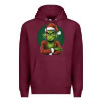 Burgundy Grinch Premium Hoodie - Unal Design