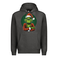 Charcoal Heather Grinch Premium Hoodie - Unal Design