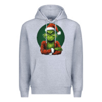 Heather Grey Grinch Premium Hoodie - Unal Design