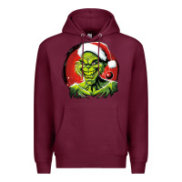 Burgundy Grinch Premium Hoodie - Unal Design