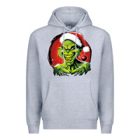 Heather Grey Grinch Premium Hoodie - Unal Design