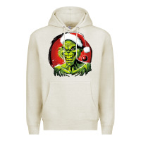 Oatmeal Heather Grinch Premium Hoodie - Unal Design
