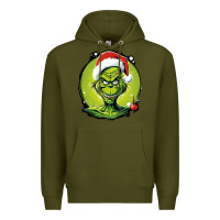 Army Green Grinch Premium Hoodie - Unal Design
