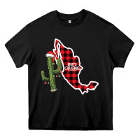 Black Merry Christmas Heavy Core Tee - CowhideDigitalArt