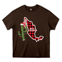 Chocolate Brown Merry Christmas Heavy Core Tee - CowhideDigitalArt