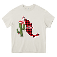 Cream Merry Christmas Heavy Core Tee - CowhideDigitalArt