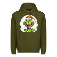 Army Green Grinch Premium Hoodie - Unal Design