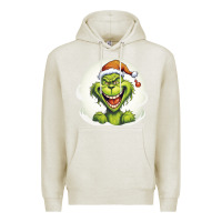 Oatmeal Heather Grinch Premium Hoodie - Unal Design